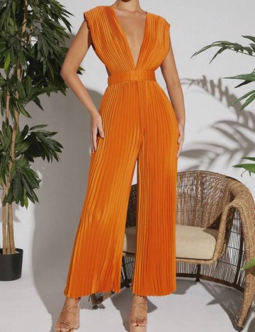 Salopetă lungă Shein, portocaliu