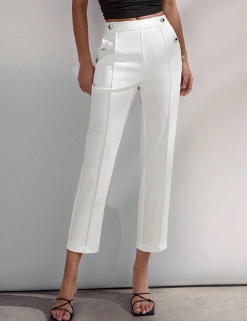 Pantaloni Shein, alb