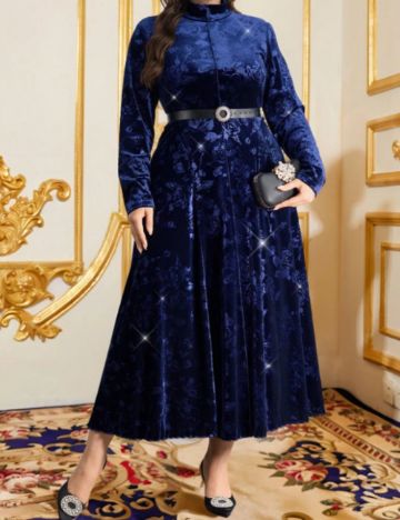 Rochie maxi Shein Curve+, albastru