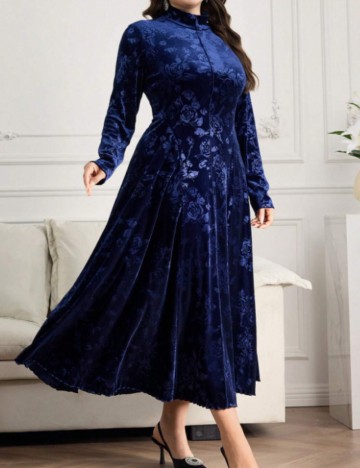 Rochie maxi Shein Curve+, albastru