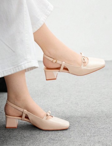 Pantofi cu toc Shein, bej