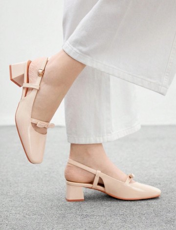 Pantofi cu toc Shein, bej