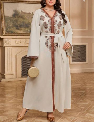 Rochie maxi Shein Curve+, crem