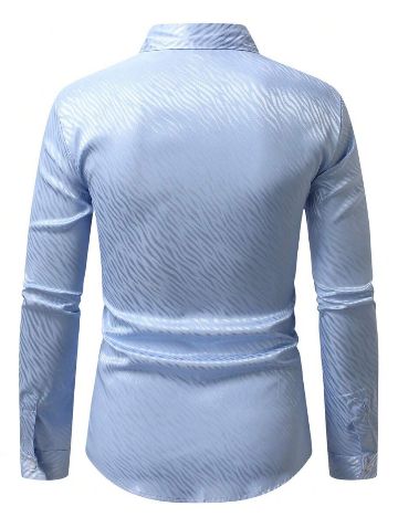 Cămașă Shein MANFINITY, albastru