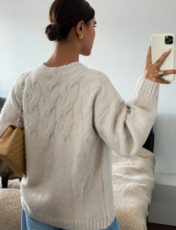 Pulover Shein, crem