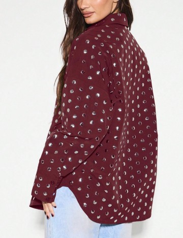 Cămașă Shein, vișiniu