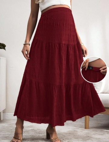 Fustă maxi Shein, vișiniu