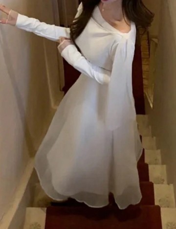 Rochie maxi Shein, alb