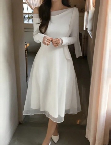 Rochie maxi Shein, alb