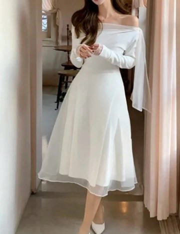 Rochie maxi Shein, alb