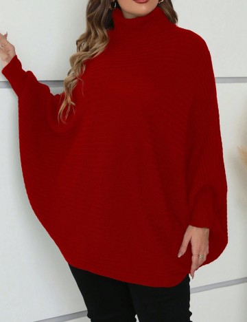 Pulover Shein Curve+, roșu