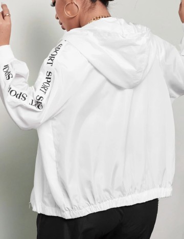 Jachetă Shein Curve+, alb