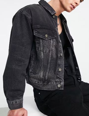 Geacă de blugi ASOS, negru