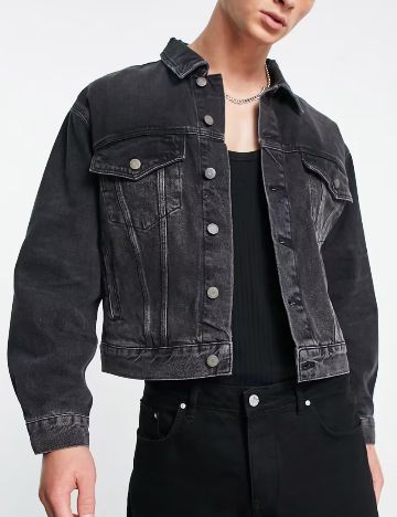 Geacă de blugi ASOS, negru