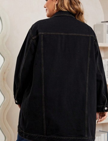 Jachetă Shein Curve+, negru