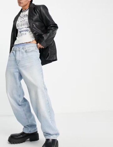 Jachetă de piele ASOS, negru