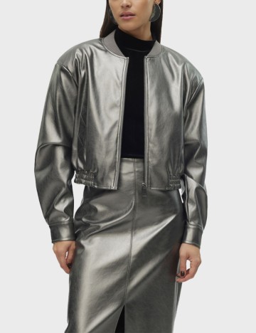 Jachetă Vero Moda, argintiu
