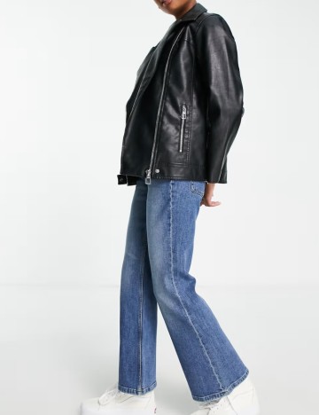 Geacă Imitație Piele Miss Selfridge, negru