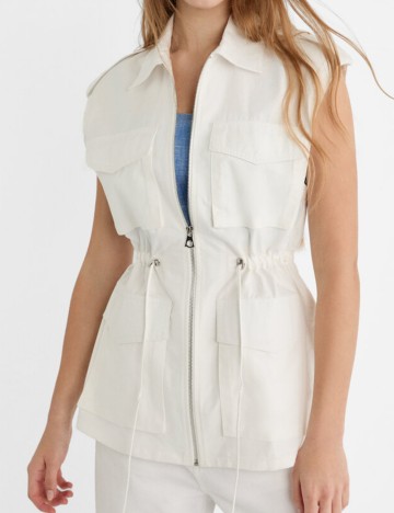 Vestă Stradivarius, alb