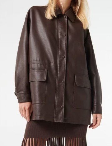 Geacă Imitație Piele RESERVED, maro