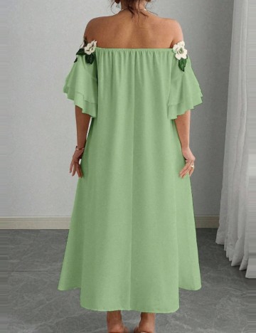 Rochie maxi Shein Curve+, verde