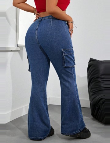 Jeans Shein Curve+, albastru