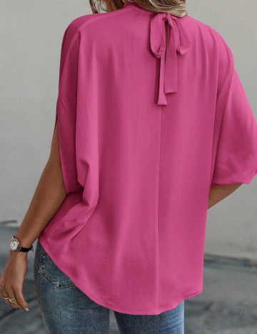 Cămașă cu mânecă scurtă Shein, roz