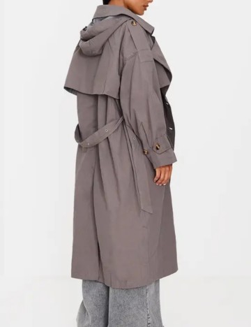 Trench PRETTYLITTLETHING, gri