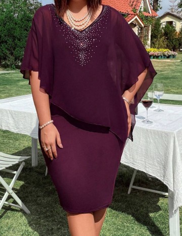 Rochie midi Shein Curve+, mov