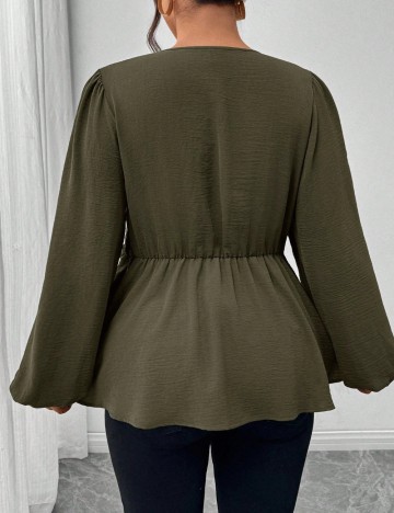 Cămașă Shein Curve+, kaki