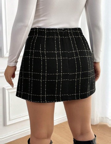 Fustă Pantalon Shein Curve+, negru