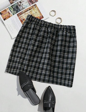 Fustă mini Shein Curve+, mix culori