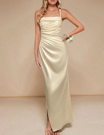 Rochie maxi Shein, crem