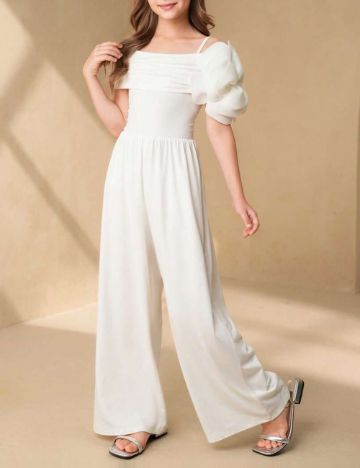 Salopetă Shein, alb