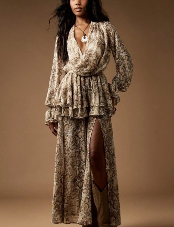 Rochie maxi Shein, mix culori