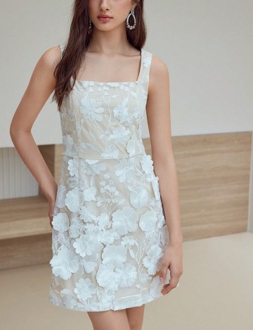 Rochie mini Shein, crem