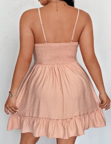 Rochie mini Shein Curve+, bej