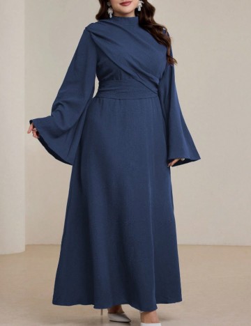 Rochie maxi Shein Curve+, albastru