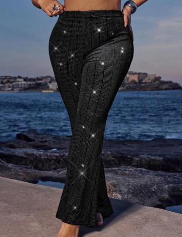 Pantaloni Shein Curve+, negru