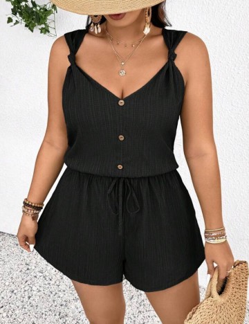 Salopetă scurtă Shein Curve+, negru