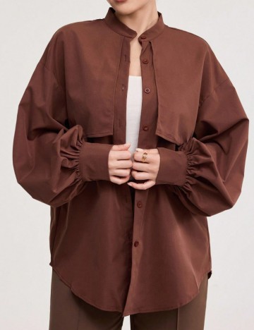 Cămașă Shein, maro