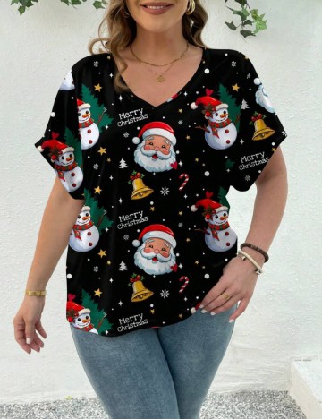 Tricou Shein Curve+, mix culori