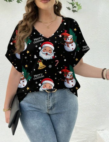 Tricou Shein Curve+, mix culori