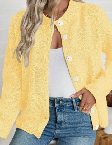 Cardigan Shein, galben