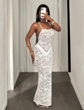 Rochie maxi Shein, alb