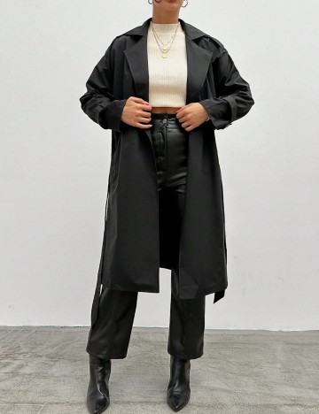 Trench Shein, negru