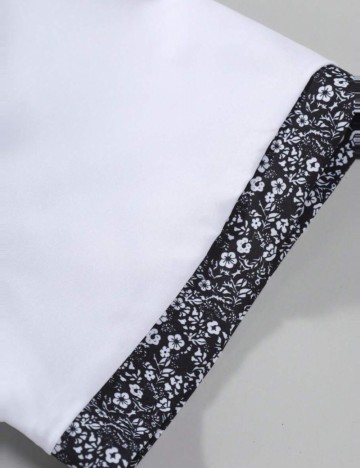 Cămașă cu mânecă scurtă Shein MANFINITY, alb