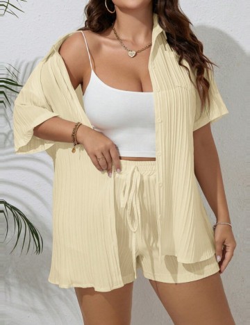 Compleu Shein Curve+, crem