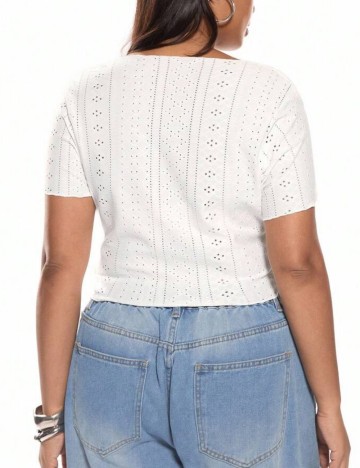 Tricou Shein Curve+, alb