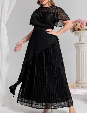 Rochie maxi Shein Curve+, negru